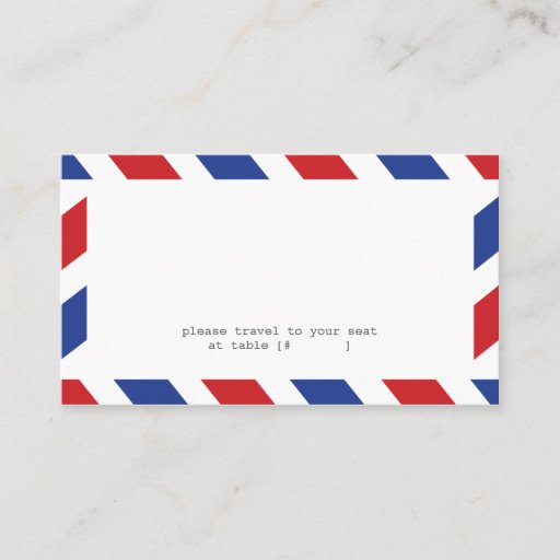 Customizable Airmail Escort Card Business Card