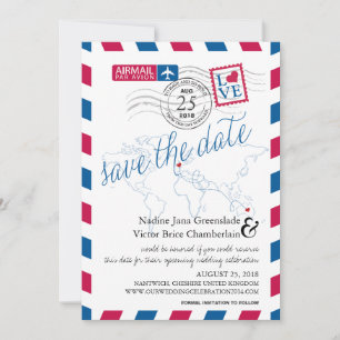 Airmail Heart UK and Austraila Save the Date