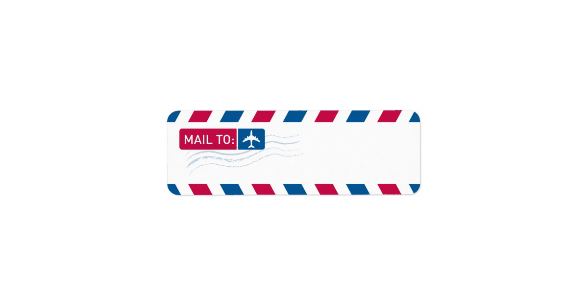 Airmail - MAIL TO: Label | Zazzle