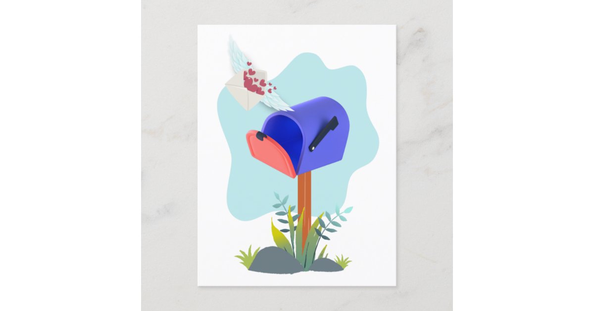Airmail Mailbox Postcard Zazzle