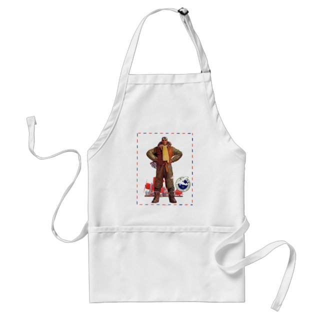 Airmail Pilot Adult Apron (Front)