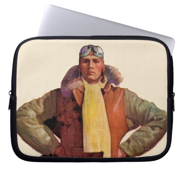 Airmail Pilot Laptop Sleeve (Front)