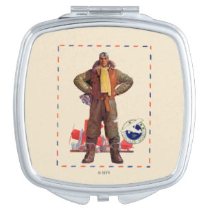 Airmail Pilot Makeup Mirror