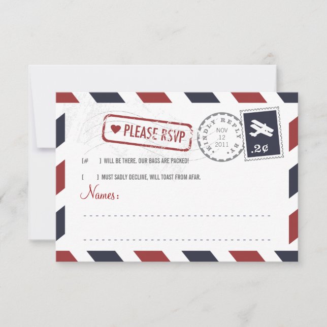 Airmail RSVP Card (Front)