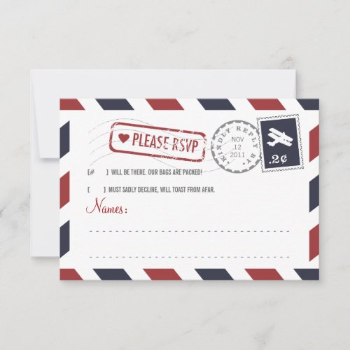 Airmail RSVP Card