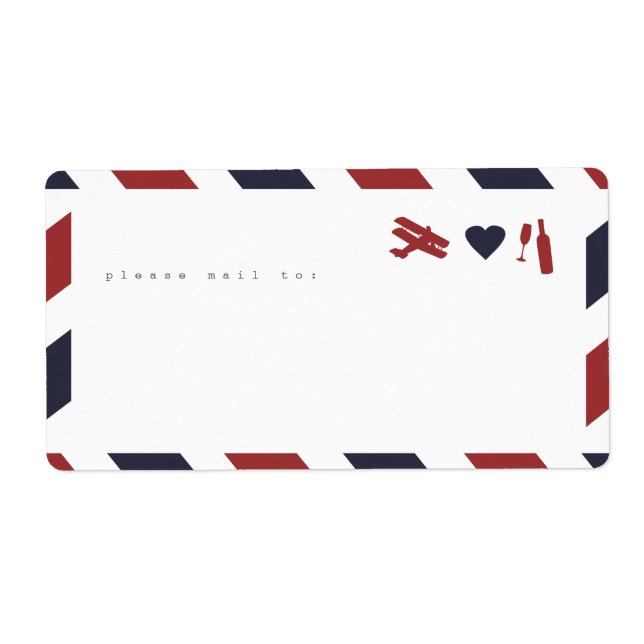 Airmail Sticker Labels - Travel, Love, Celebrate! (Front)