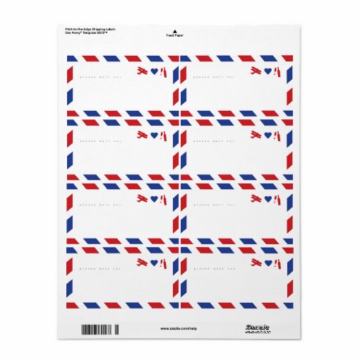 Airmail Sticker Labels - Travel, Love, Celebrate! | Zazzle