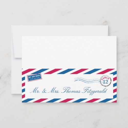 Airmail Tented Seating Card