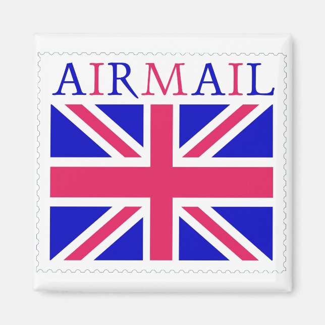Airmail Union Jack Flag Magnet (Front)