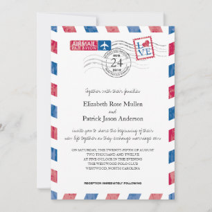 Airmail Wedding Invitation