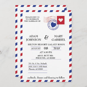 Airmail Wedding Invitation