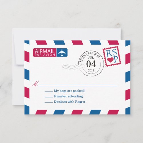 Airmail  Wedding RSVP