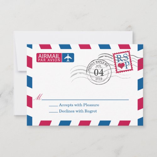 Airmail  Wedding RSVP