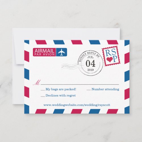 Airmail  Wedding RSVP