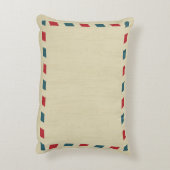 Airmail Wedding Travel Theme Decorative Pillow (Back(Vertical))