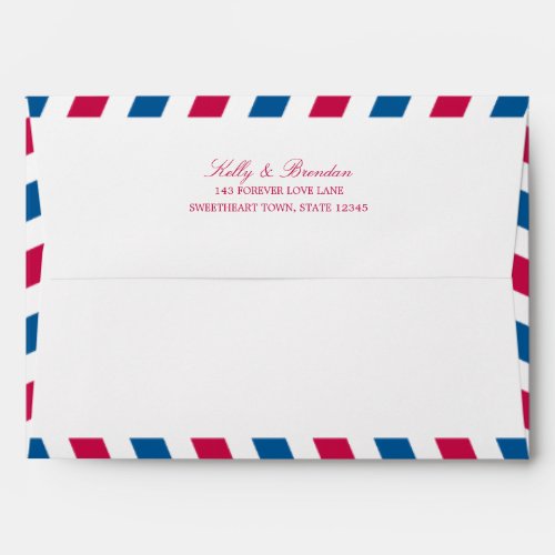 Airmail with Return Address  5x7 Envelope