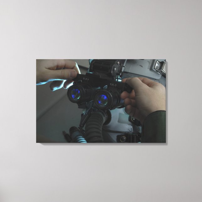 Airman adjusts the eyespan canvas print (Front)