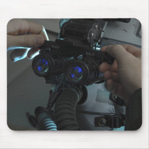 Airman adjusts the eyespan mouse pad