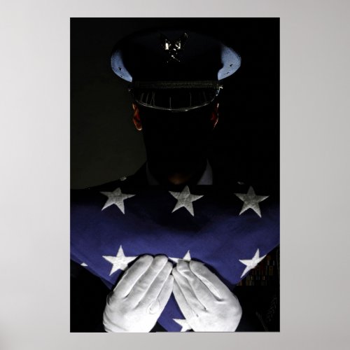 Airman Assigned to Base Honor Guard Poster