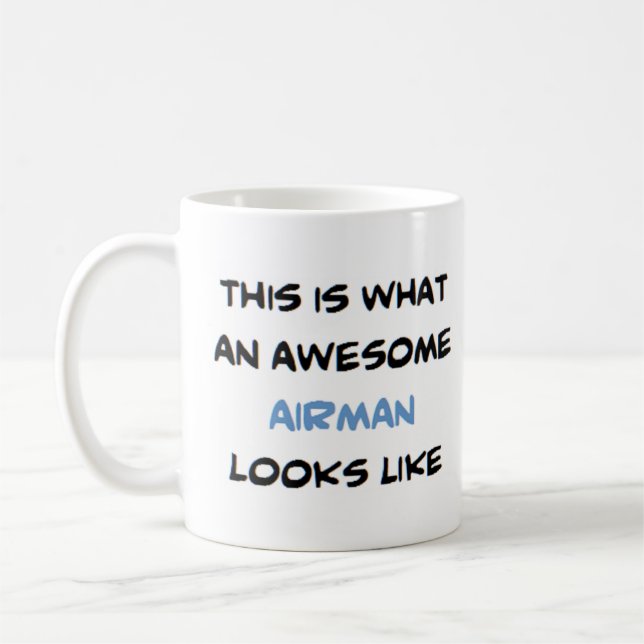 airman, awesome coffee mug (Left)