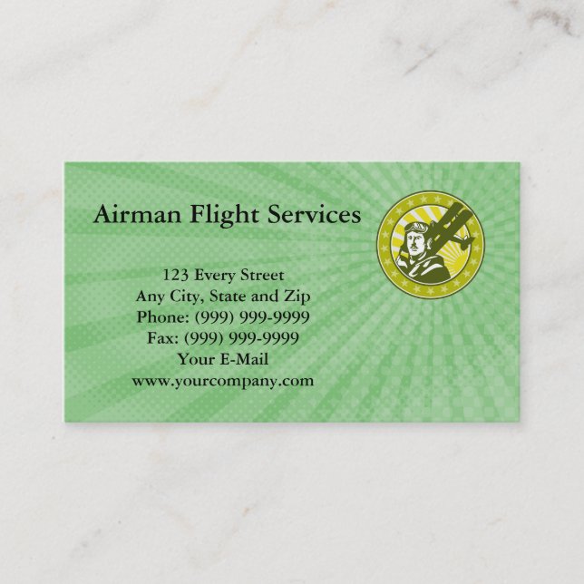 Airman Flight Services Business Card (Front)