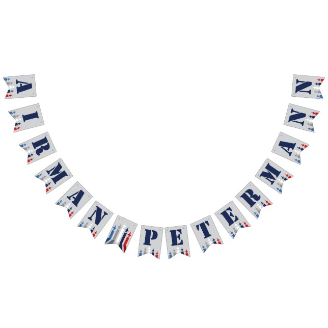 Airman Name Banner Air Force Military Fighter Jet (All)