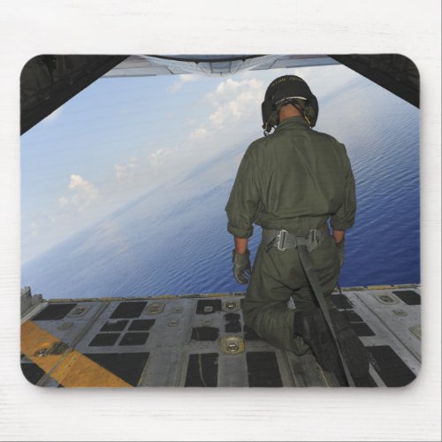 Airman observes the waters of the Gulf of Mexic Mouse Pad