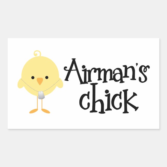 Airman's Chick Rectangular Sticker (Front)