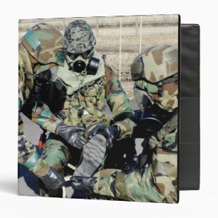 Airmen assist a Republic of Korea Army soldier Binder