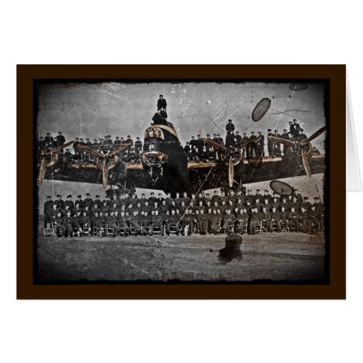 Airmen on an Avro Lancaster Cards (Front Horizontal)