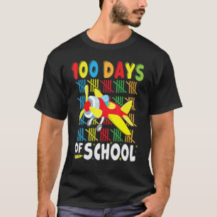 Airplane 100 Days of School Apparel for Teachers B T-Shirt