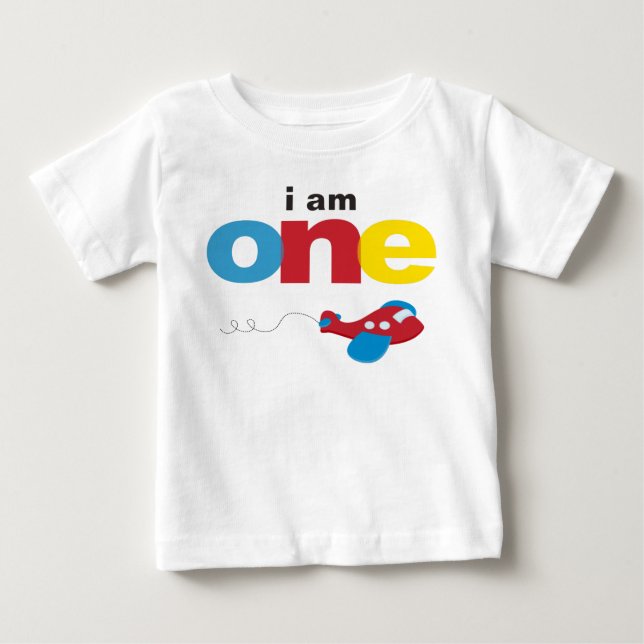 Airplane 1st Birthday T-shirt Toddler Baby Kid (Front)