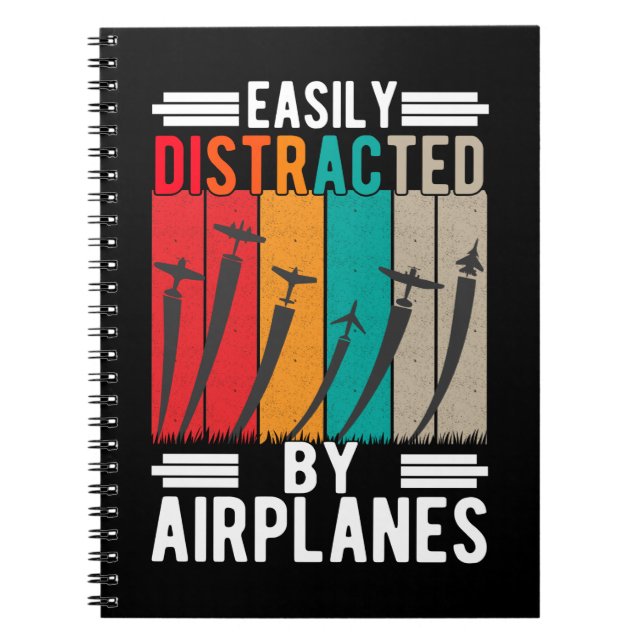 Airplane addicted Funny RC Aircraft Pilot Notebook (Front)