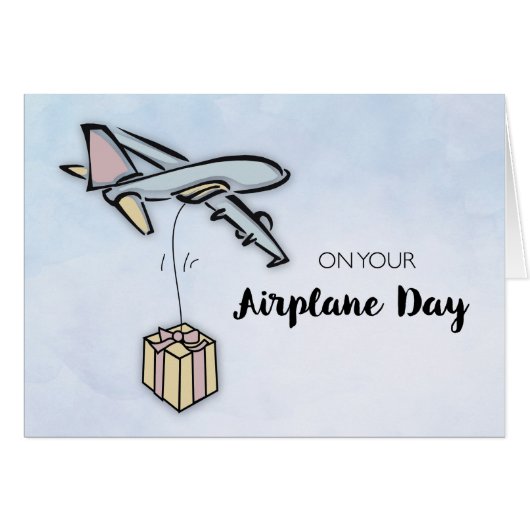 Airplane Adoption Day Gift Cards (Front Horizontal)