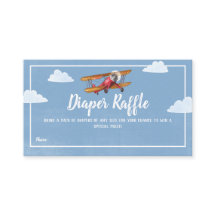 Airplane Adventure Diaper Raffle Enclosure Card