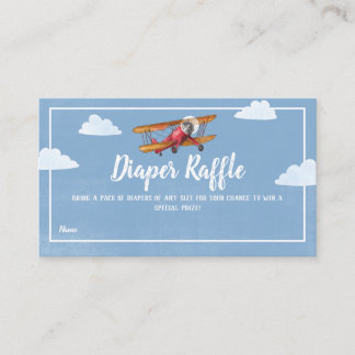 Airplane Adventure Diaper Raffle Enclosure Card