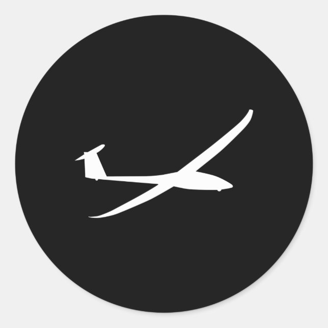 Airplane Aircraft Glider Plane Pilot Sport Classic Round Sticker (Front)