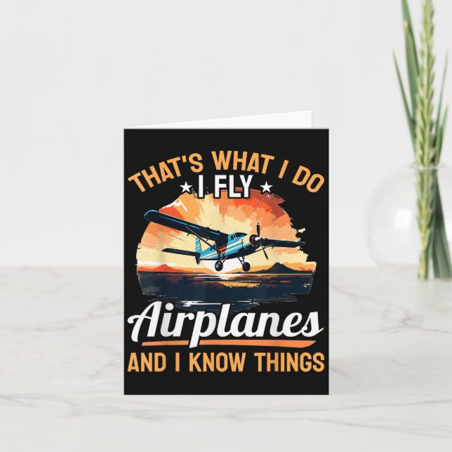 Airplane Aircraft Lot - That's What I Do I Fly Air Card (Front)