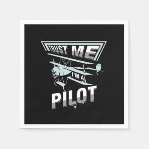 Airplane Aircraft Mechanic Aviator Aircraft Pilot Napkins