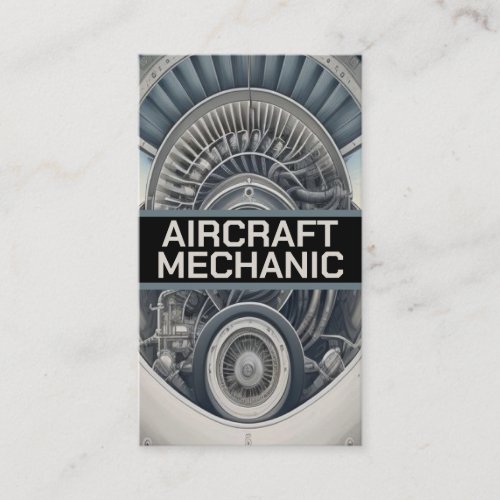 Airplane Aircraft Mechanic Business Card