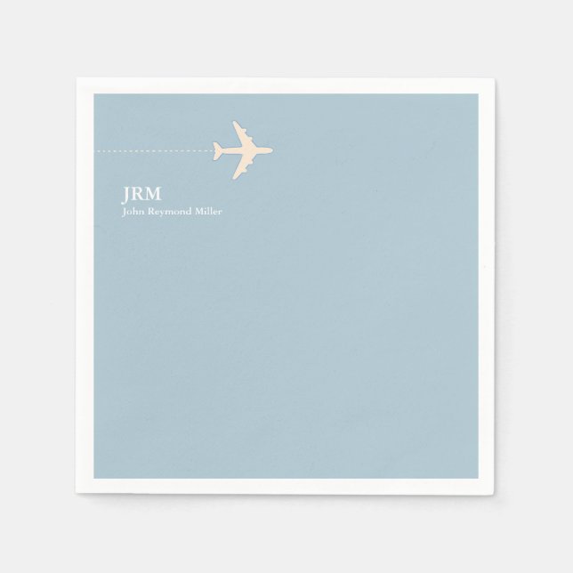 Airplane Aircraft Plane Jet Airline Pilot Aero Napkins (Front)