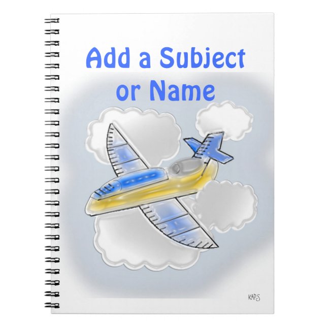 Airplane Airplanes Jet Jets Subject Notebook (Front)