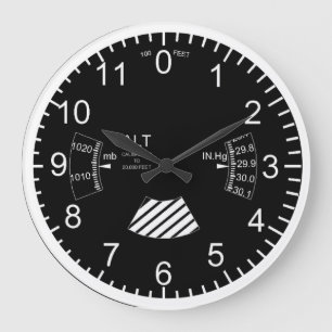 airplane altimeter wall clock