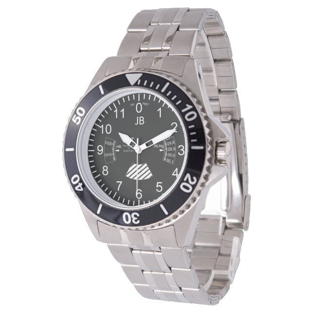airplane altimeter watch (Angled)