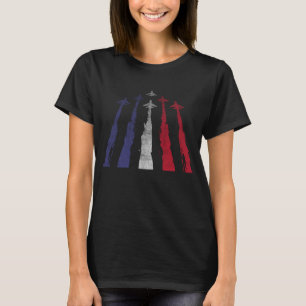 Airplane American Flag USA Aviation 4th of July T-Shirt