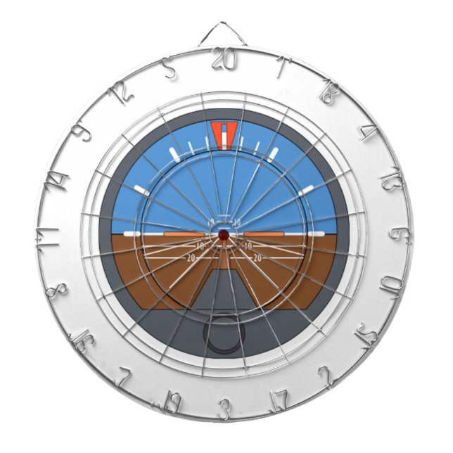Airplane Attitude Indicator Dart Board (Front)