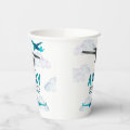 Airplane Aviation Any Age Birthday Party Paper Cups | Zazzle
