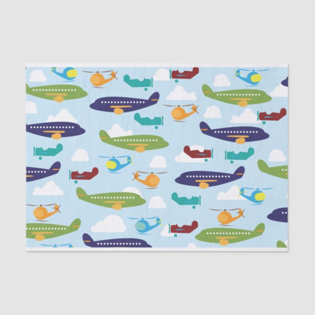 Airplane Aviation Theme Tissue Paper (Front)
