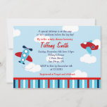 Airplane Aviator Baby Boy Baby Shower Invitations at Zazzle