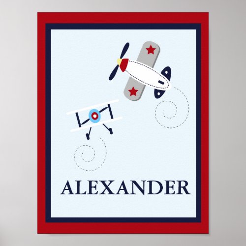 AIRPLANE AVIATOR CUSTOM NAME PRINT